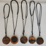Necklace Part, Black Persimmon, Round