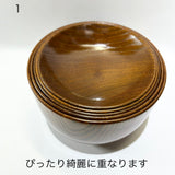 Lidded five-tiered jubako and lacquered bowls - Lacquerware bowl and dish set