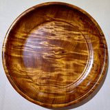 Large Horse Chestnut Wood Dessert Plate | 30cm Diameter | Unique Item with Shimmering Grain | Wooden Dish by a Wood Turner | No. 22