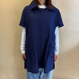 Turtle Neck Vest Button Collar