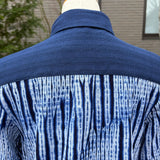 Indigo-dyed Pintuck Blouse