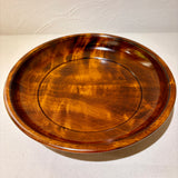 Tochi Sweet Dish | 26cm Diameter | Unique Piece with Beautiful Tochi Grain | Wood Carver's Wooden Ware | No. 21