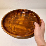 Tochi Sweet Dish | 26cm Diameter | Unique Piece with Beautiful Tochi Grain | Wood Carver's Wooden Ware | No. 21