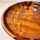 Tochi Sweet Dish | 26cm Diameter | Unique Piece with Beautiful Tochi Grain | Wood Carver's Wooden Ware | No. 21