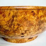 Tochi Burl Root Bowl | Diameter 29cm, Height 11cm | Akita Prefecture, Showa 30s | Lathe-turned by woodcraftsman, one of a kind