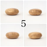 Horse chestnut incense containers/small item boxes - jingasa-shaped, clam-shaped