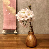Natural wood single flower vase (Kuwana) - Various