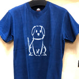 藍染めTシャツ 【いぬ】