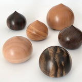 Horse chestnut incense containers/small item boxes - jingasa-shaped, clam-shaped