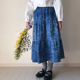 Skirt: Tiered, Ganji Shibori