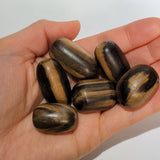 Black Persimmon Necklace Component Oval Handmade Part