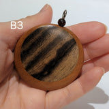 Necklace Part, Black Persimmon, Round