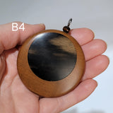 Necklace Part, Black Persimmon, Round