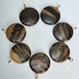 Necklace Part, Black Persimmon, Round