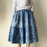 Skirt: Tiered, Ganji Shibori