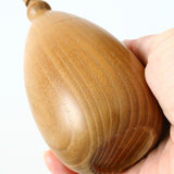 Shichimi pepper dispenser, eggplant shape, mulberry wood