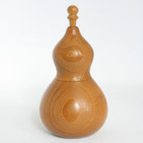 Shichimi Togarashi container, gourd shape, mulberry wood