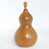 Shichimi Togarashi container, gourd shape, mulberry wood
