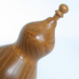 Shichimi Togarashi container, gourd shape, mulberry wood