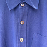 Indigo Dye Shirt (Unisex) - Choose from Spread or Band Collar