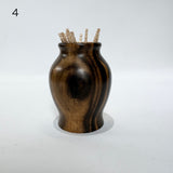 楊枝入れ　黒柿