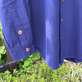 Indigo Dye Shirt (Unisex) - Choose from Spread or Band Collar