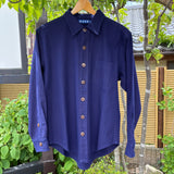 Indigo Dye Shirt (Unisex) - Choose from Spread or Band Collar