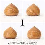 Horse chestnut incense containers/small item boxes - jingasa-shaped, clam-shaped