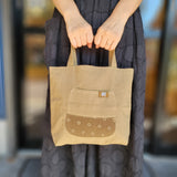 Indigo-dyed Reversible Handbag (Small)