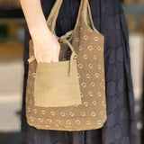 Indigo-dyed Reversible Handbag (Medium)