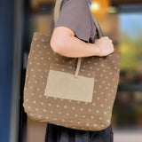 Reversible indigo-dyed tote bag (large)