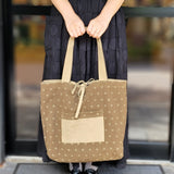 Reversible indigo-dyed tote bag (large)