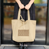 Reversible indigo-dyed tote bag (large)