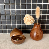 Incense container, Treasure Ball shape, Mulberry wood