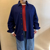 Indigo Dye Shirt (Unisex) - Choose from Spread or Band Collar