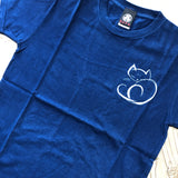 藍染めＴシャツ　【ねこ】
