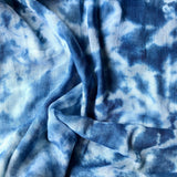 Indigo gauze stole - Murakumo dyeing