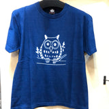 藍染めＴシャツ　【ふくろう】