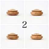Horse chestnut incense containers/small item boxes - jingasa-shaped, clam-shaped