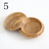 Horse chestnut incense containers/small item boxes - jingasa-shaped, clam-shaped