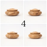 Horse chestnut incense containers/small item boxes - jingasa-shaped, clam-shaped