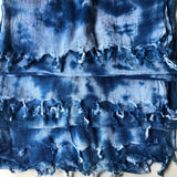 Indigo gauze stole - Murakumo dyeing