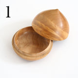 Horse chestnut incense containers/small item boxes - jingasa-shaped, clam-shaped