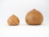 Horse chestnut incense containers/small item boxes - jingasa-shaped, clam-shaped