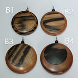 Necklace Part, Black Persimmon, Round