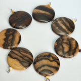 Necklace Part, Black Persimmon, Round