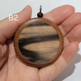 Necklace Part, Black Persimmon, Round