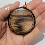 Necklace Part, Black Persimmon, Round
