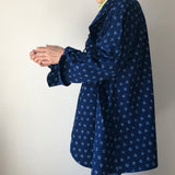 藍染めのリバーシブルコート　4way