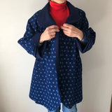 藍染めのリバーシブルコート　4way